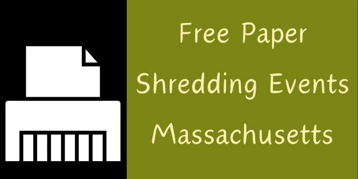 Free paper shredding events massachusetts