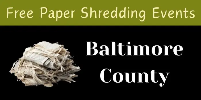 free paper shredding baltimore county