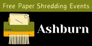 free paper shredding events in ashburn